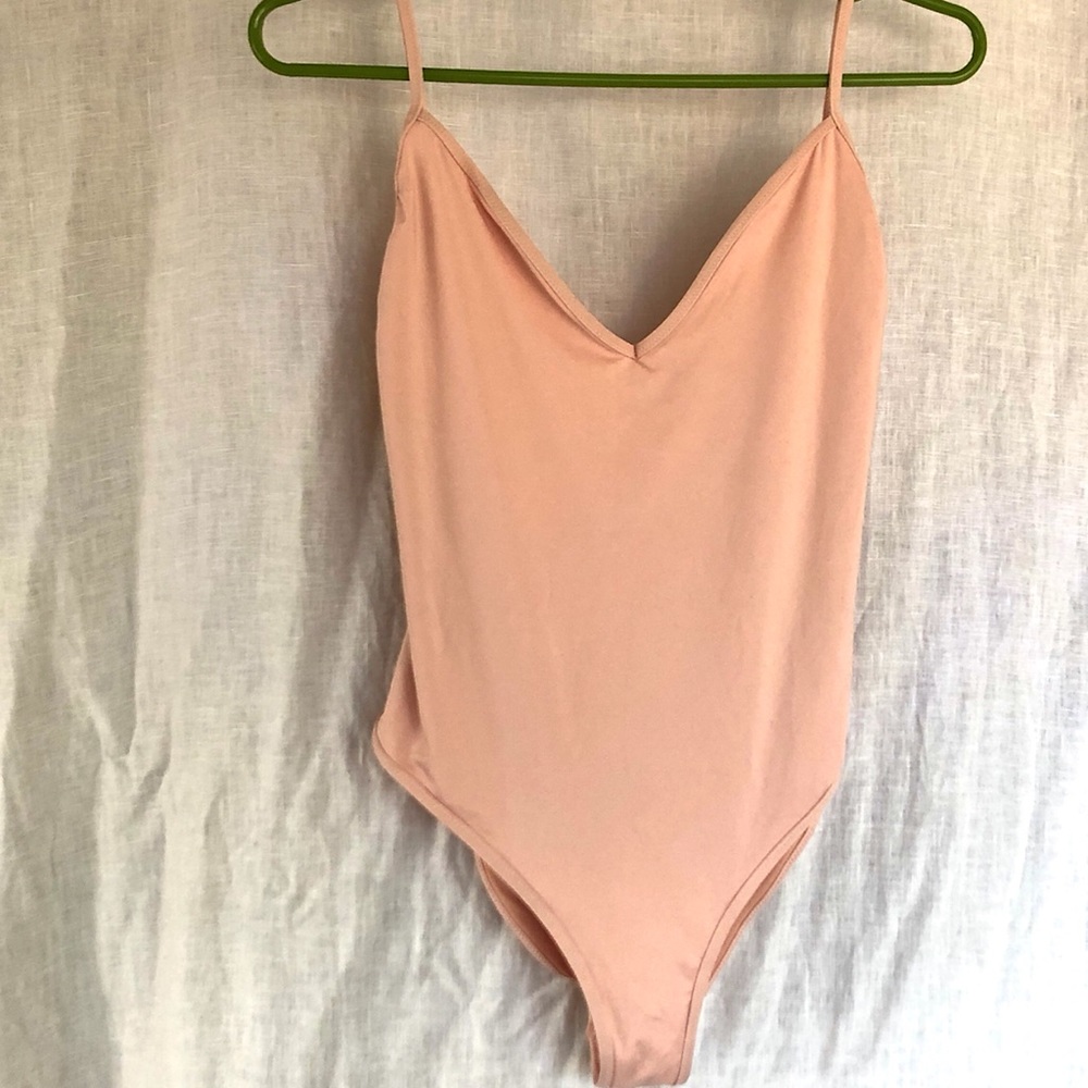 J. Crew Playa Pale Pink V-Neck One-Piece Swimsuit